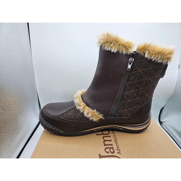 Jambu Women's‎ Eskimo Dark Brown Boots Fur Lined Size 9.5 New with Box Zip Up - Picture 6 of 10